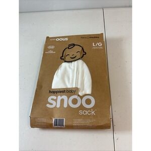 New SNOO Sack 5-Second Baby Swaddle Wrap‎ Ivory Large 18-25lb, 100% Cotton